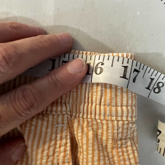 J. Crew Men's Seersucker Swim Yellow Stripe Trunks Size L- 8" - Picture 9 of 9